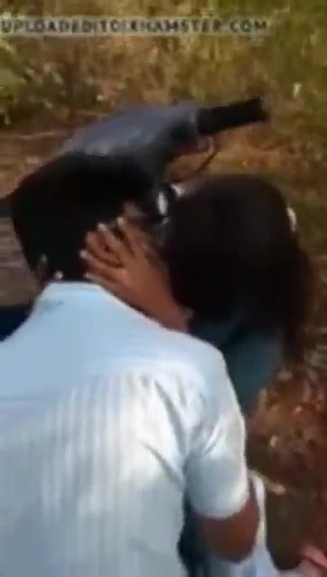 Telugu girl and boy kissing in Forest